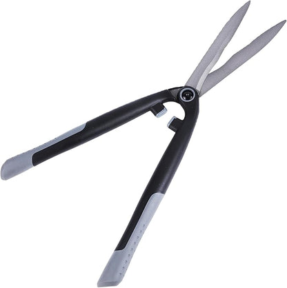 Garden Hedge Shears for Trimming and Shaping Shrubs with SK5 High Carbon Steel Non-Stick Blades, Shock-Absorbing Bumpers & Lightweight Handles