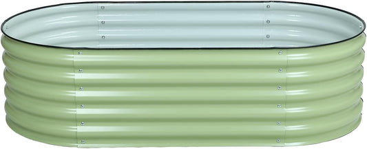 BPS 4-in-1 Metal Raised Garden Bed, 5x2 FT Galvanized Planter Raised Beds for Vegetables, Flowers 17" Extra Tall