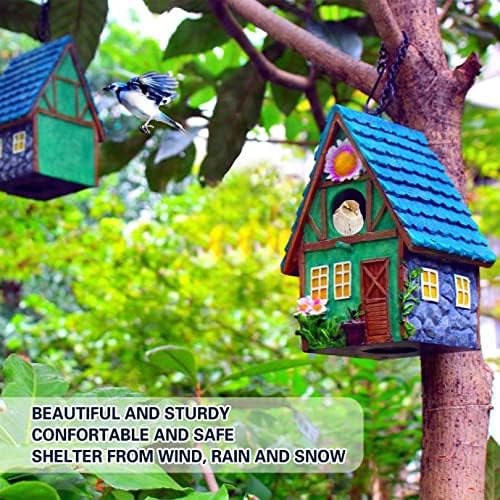 Bird Houses for Outside Clearance Hanging Birdhouses for Outdoors Bluebird Houses for Outside Nesting Box for Bird Lovers Tree Swallow Finch Wild Birds Wren Chickadee1
