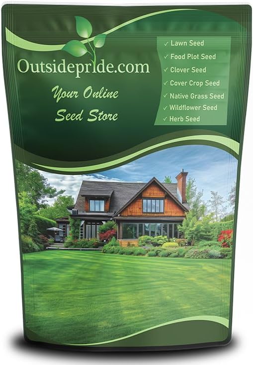 Outsidepride Midnight Kentucky Bluegrass Seed - 5 Lbs. Cold & Drought Tolerant, Sun-Loving Lawn Grass Seed, w/High Traffic Tolerance & Deep Root System, OptiGrowth Coated for Better Establishment