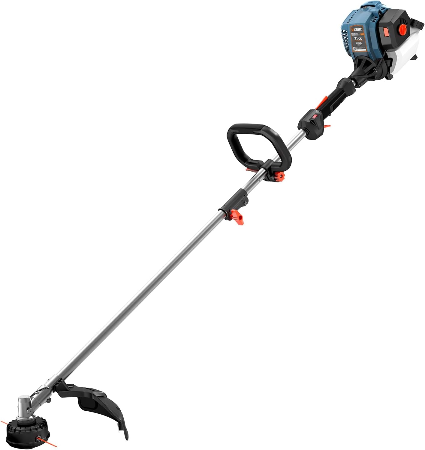 SENIX 31cc 4-Cycle Gas Weed Wacker, 18" String Trimmer Lightweight (20% Lighter Engine) with Rapid Reload Trimmer Head for Lawn & Yard - GTS4QL-M2