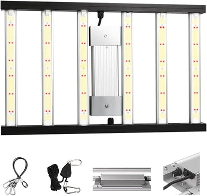 CANAGROW CG1500 LED Growing Lights for Indoor Plants 4x2ft Coverage with High Yield Diodes, Sunlike Full Spectrum Dimmable Plant Lamps for Hydroponic Indoor Seeding Veg Bloom Greenhouse