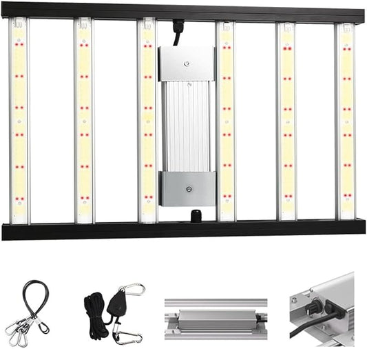 CANAGROW CG1500 LED Growing Lights for Indoor Plants 4x2ft Coverage with High Yield Diodes, Sunlike Full Spectrum Dimmable Plant Lamps for Hydroponic Indoor Seeding Veg Bloom Greenhouse