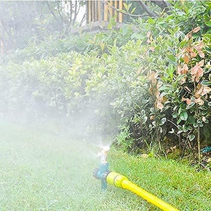 Joywayus Brass Misting Spray Nozzle 3/4" GHT Male 4-Holes Garden Sprinklers Irrigation Connector Water Sprinklers Mister Heads Fitting with Filter Mesh (Pack of 2)