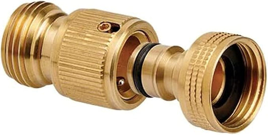 Underhill Quick Connect Solid Brass Connector 3/4-inch M/F GHT for Garden Water Hose, Fittings, Attachment, Parts, A-QC075