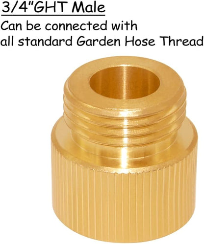 Garden Hose Bib Adapter, 1-1/16" Fine Thread Female to Standard 3/4" GHT Male Thread, 1" Measure Inside Diameter, Compatible with Outdoor Faucet to Garden Hose