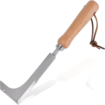 Effective Sidewalk Crack Weeder Tool -Manual Crack Weeder Weed Remover Tool for Garden Yard - L-Type Stainless Steel Weed Crevice Tool