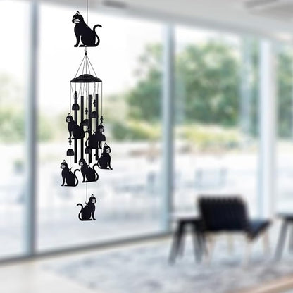 Cats Wind Chimes Outdoor, Memorial Wind Chimes, Mobile Cats Bells, Music Wind Catcher, Cat Wind Chime for Home, Tree, Yard, Patio, Garden Decoration, Festival Gifts for Mom, Xmas Gifts for Cat Lovers