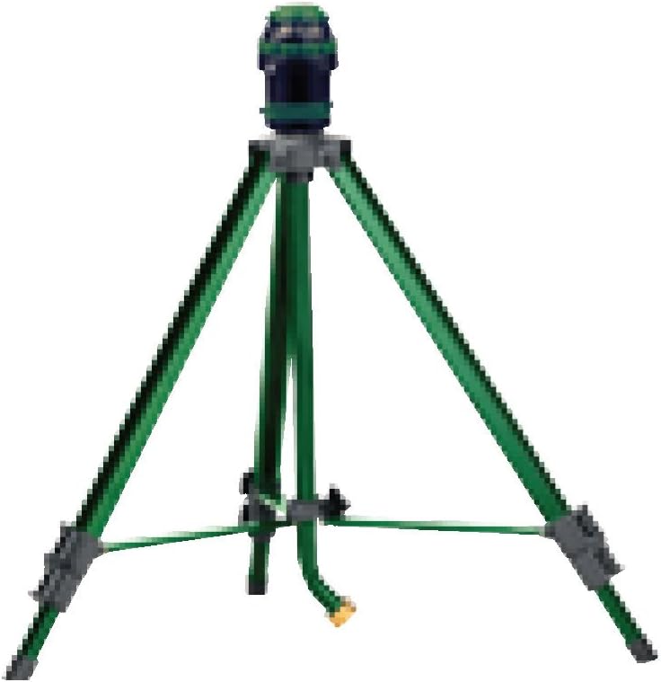 1-Pack Orbit H2O-Six Gear Drive Yard Sprinkler on Tripod, Green Lawn Watering