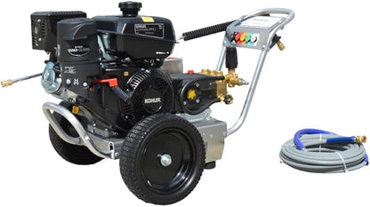 Pressure-Pro Eagle II EB4040KG Belt Driven 4000 PSI Cold Water Pressure Washer, 4.0 GPM, CH440 Engine, Includes Spray Gun and Extension Wand, 5 QC Nozzle Tips, 3/8-inch x 50-Foot Non-Marking Hose