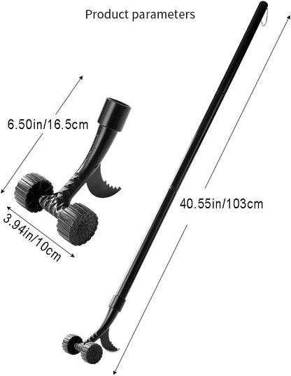 Crevice Weeding Tool with Wheel,Adjustable Handle Length, Allowing for Effortless clearing of Weeds in Corners.