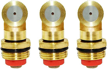 Joywayus Brass 1-Hole Misting Spray Nozzle Garden Sprinklers 1/2" NPT Male Irrigation Connector Water Sprinklers Mister Heads Fitting with Filter Mesh (Pack of 3)