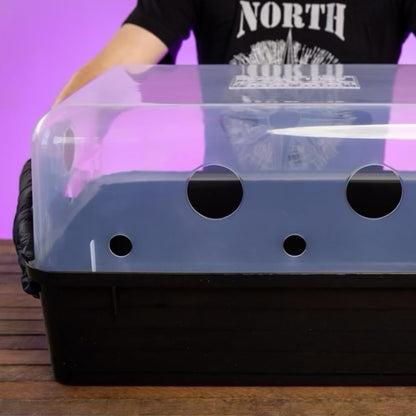 North Spore 'Boomr Bin' Monotub Mushroom Grow Kit | Complete Dung-Loving Mushroom Grow Kit - Just Add Spores | Featuring Boomr Bin Monotub | Includes Monotub, Sterile Substrates, Coco Coir & Filters