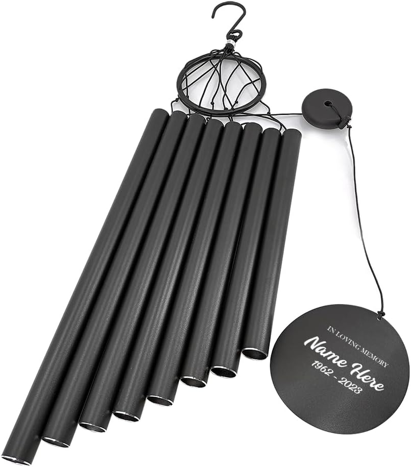 Personalized 36" Memorial Wind Chimes for Outside, Sympathy and Bereavement Gift for Loss of Loved One, A Thoughtful Remembrance of Mother, Father or Husband for Garden and Patio