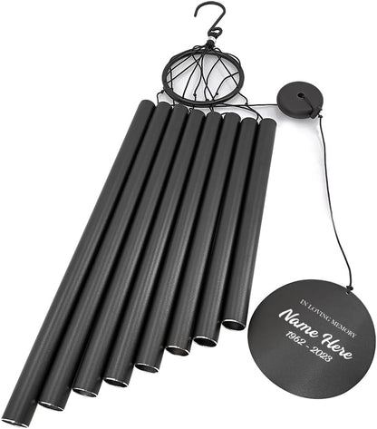 Personalized 36" Memorial Wind Chimes for Outside, Sympathy and Bereavement Gift for Loss of Loved One, A Thoughtful Remembrance of Mother, Father or Husband for Garden and Patio