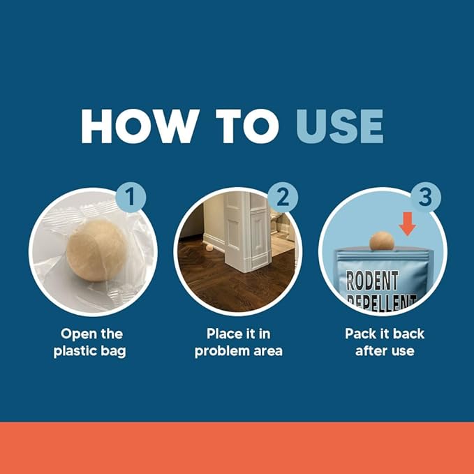 Rodent Repellent, Mouse Repellent, Mice Repellent Indoor, Rat Repellent, Mouse Deterrent for Car, Peppermint Balls for Mice, Keep Mice Out of Garage, Moth Balls for Outdoor Use-10Pcs