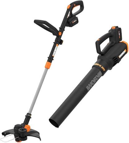 WORX 20V GT Revolution 12" 4.0Ah Cordless String Trimmer & Turbine Leaf Blower Power Share Combo Kit - WG930.3 (Batteries & Charger Included)