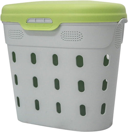 Vego Garden In-Ground Worm Composter Outdoor Farm Compost Bin 8 Gallons BPA-Free Composting System for Raised Garden Beds, Lime