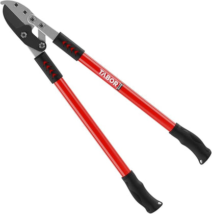 TABOR TOOLS GG12A Anvil Lopper with Compound Action, 30 Inch Tree Trimmer, Thick Branch Cutter with ⌀ 2 Inch Cutting Capacity, Chops Thick Branches with Ease.