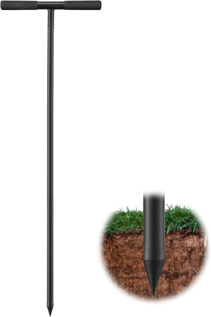 Soil Probe Rod, 48inch Adjustable Ground Rod with T-Handle - Metal Soil Probe for Plumbing Tool, Locating Septic Tank, Landscaping Garden Tool