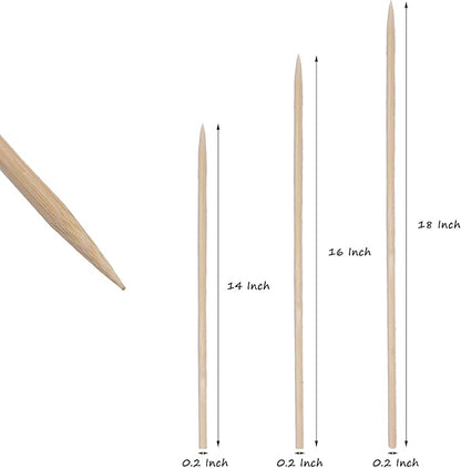Bamboo Plant Stakes,HAINANSTRY Wood Plant Supports,Natural Bamboo Sticks for Plants/Floral/Potted Plant,Wooden Sign Posting Garden Sticks - 16 Inches 25 Pack