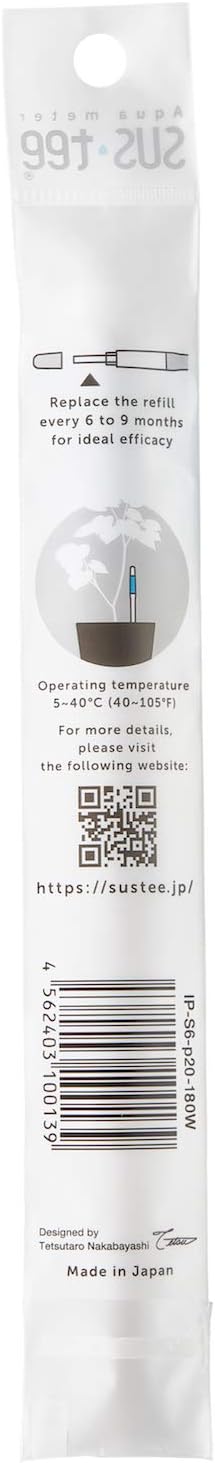 Sustee Aquameter Medium (Green Refillable) - Plant Soil Moisture Sensor - Best for Potted Plants - Probe, Meter, Indicator