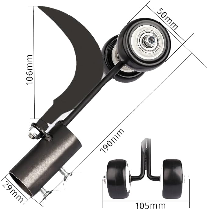 Weeder Tool with Wheel & Adjustable Handle — Effortless Corner Weed Remover High-Strength Metal Blade for Tight Spaces, Tall,Short Grass, Garden Beds - Lightweight Manual Weeding Tool