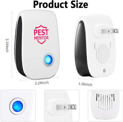 Pest Control Repeller 10 Packs Ultrasonic Mouse Rodent Rat Spider Roach Repellent Indoor Ultrasonic Pest Insect Bug Repeller, Pest Control Device for Home Mice Repellent Indoor, Insect Repellent