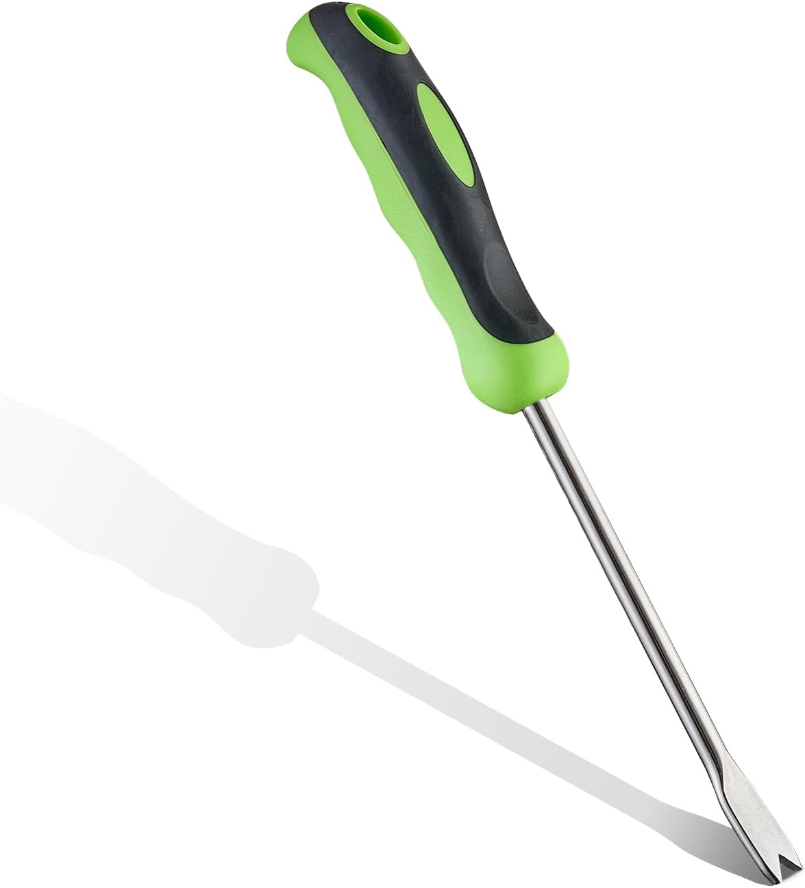 Professional Weed Control Tool -13 Inch V-Shaped Anti-Skid Shovel, Stainless Steel Gardening Manual Tool, Used for Weeding in Courtyards and Gardens, with Gloves Attached