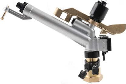 1.5'' Agriculture IrrigationSprinkler Gun Sprinkler Large-Area Irrigation Spray Gun Tool Garden Farm Watering Sprinkler 360° Adjustable Watering for Farms, Orchards, Tea Gardens, Forestry