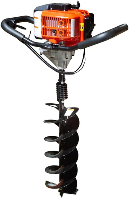 Fenceline 52cc Gas Powered Earth Auger Combo w/Double Spiral Auger Drill Bit EPA Compliant
