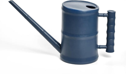 ZXJ Watering Can for Outdoor Indoor Plants - Small Plastic Home Garden - with Long Spout - Blue - 64 Oz - 1/2 Gallon