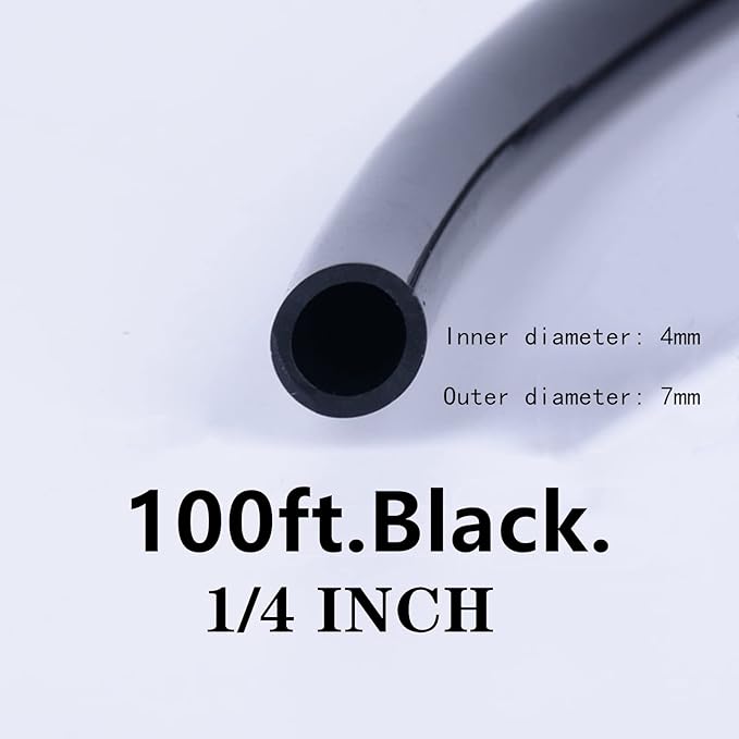 100ft 1/4 inch Drip Irrigation Tubing, Blank Distribution Line Water Hose Garden Watering Tube for Garden Irrigation System