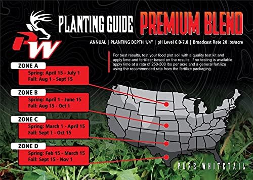 Premium Blend | Select Seed Blends | Food Plot Seeds for Deer | Perennial | All Season High Protein Deer Feeder | Clover Seeds, Winter Peas, & More | Plants 1/4 Acre | 5 lb Bag