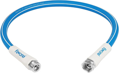 Fevone 3 ft x 5/8" Leader Hose for Hose Reel Connector, 150 PSI Heavy Duty Lead-In Hose with 3/4" Solid Aluminum Fittings