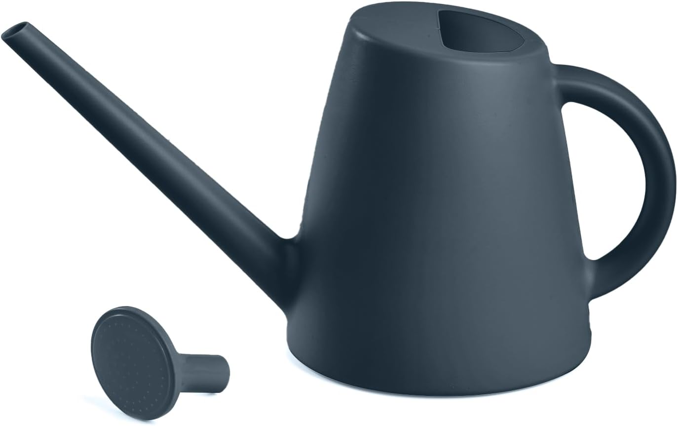 ZXJ Plant Watering Cans for Indoor and Outdoor Home Garden Plants - with Long Spout - Black - 1/2 Gallon