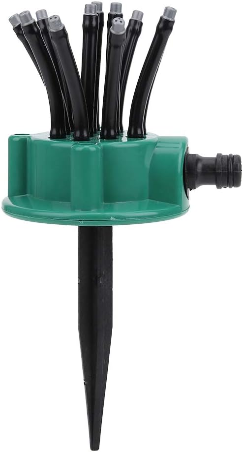 Yosoo Health Gear 360 Degree Rotating Garden Automatic Multi Heads Sprinkler with Flexible Noodle Shape Sprayers for Agricultural Irrigation, Quality ABS Sprinkler Nozzle with 3 Independent Holes