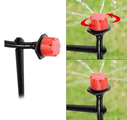 Drip Irrigation System, 164FT/50m Garden Irrigation System 1/4, Blank Distribution Tubing Watering Drip Kit Automatic Irrigation Equipment for Garden Greenhouse, Patio, Lawn