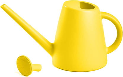 ZXJ Plant Watering Cans for Indoor and Outdoor Home Garden Plants - with Long Spout - Yellow - 1/2 Gallon