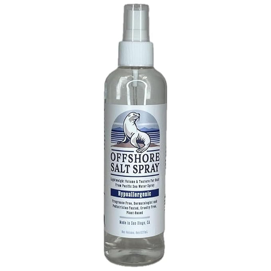 Offshore Salt Spray: Sea Salt Hair Mist for Sensitive Scalp, Lightweight Algae-Based Styling Spray, Hypoallergenic and Dermatologist-Tested, 8oz NATIONAL ECZEMA ASSOCIATION SEAL OF ACCEPTANCE