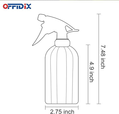 OFFIDIX Glass Spray Bottle, Plant Mister with Adjustable Nozzle 0.4L/13.5oz Pressure Watering Can Handheld Spray Bottle for Outdoor Indoor Plants and Cleaning Work (Blue)