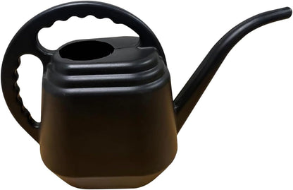 KP KOOL PRODUCTS 2 Liter Black Watering Can – Durable Plastic Indoor & Outdoor Plant Waterer – Lightweight Garden Tool with Easy Pour Spout – Perfect for Flowers, Herbs, and Houseplants – 1 Pack