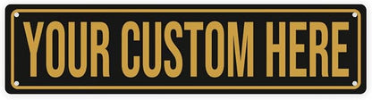 Custom Street Signs - Custom Metal Sign - Personalized Road Sign - 4"x16" - Minimalist Style - For Home, Office, Business & More