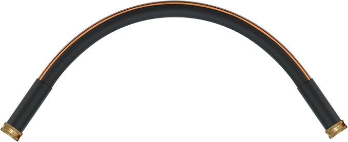 Atlantic Female to Female Heavy Duty Garden Hose 5/8 Inch x 2 ft Black Water Hose Short Connection Leader Hose 2 Foot