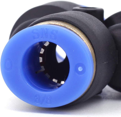 SNS Union Y 5/32" x 5/32" x 5/32" Tube OD Air Push to Connect Plastic Tube Fittings (Pack of 10) SPY-5/32