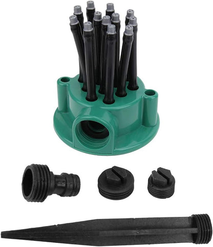 Yosoo Health Gear 360 Degree Rotating Garden Automatic Multi Heads Sprinkler with Flexible Noodle Shape Sprayers for Agricultural Irrigation, Quality ABS Sprinkler Nozzle with 3 Independent Holes