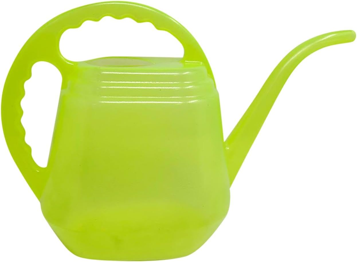 KP KOOL PRODUCTS 2L Transparent Green Watering Can – Durable Plastic Plant Waterer for Indoor & Outdoor Use – Lightweight Garden Tool with Easy Pour Spout – 1 Pack