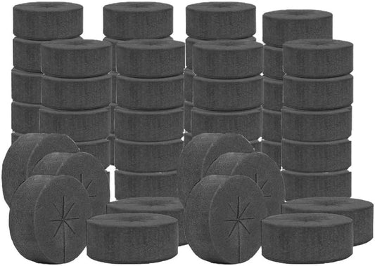 SUCOHANS 50 Pack Cloning Collars Inserts Premium Grade Foam, Cloner Collars, Better Than Neoprene for Hydroponics Plant Germination in DIY Cloner & Clone Machines, Fits 2 Inch Net Cups (Black)