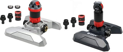 Eden 96122 Metal Adjustable 6-Pattern Mobile Rotary Gear Drive Garden Sprinkler & 94124 Multi Pattern Turbo Gear Drive Sprinkler Plus Misting System