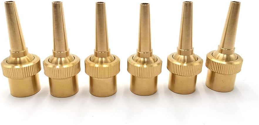 6pcs 1/2" DN15 Brass Fountain Nozzle Adjustable Direction Jet Water Spray Head for Landscaping Use
